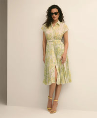 Women Floral A-Line Belted Shirt Dress - Brooks Brothers Discount