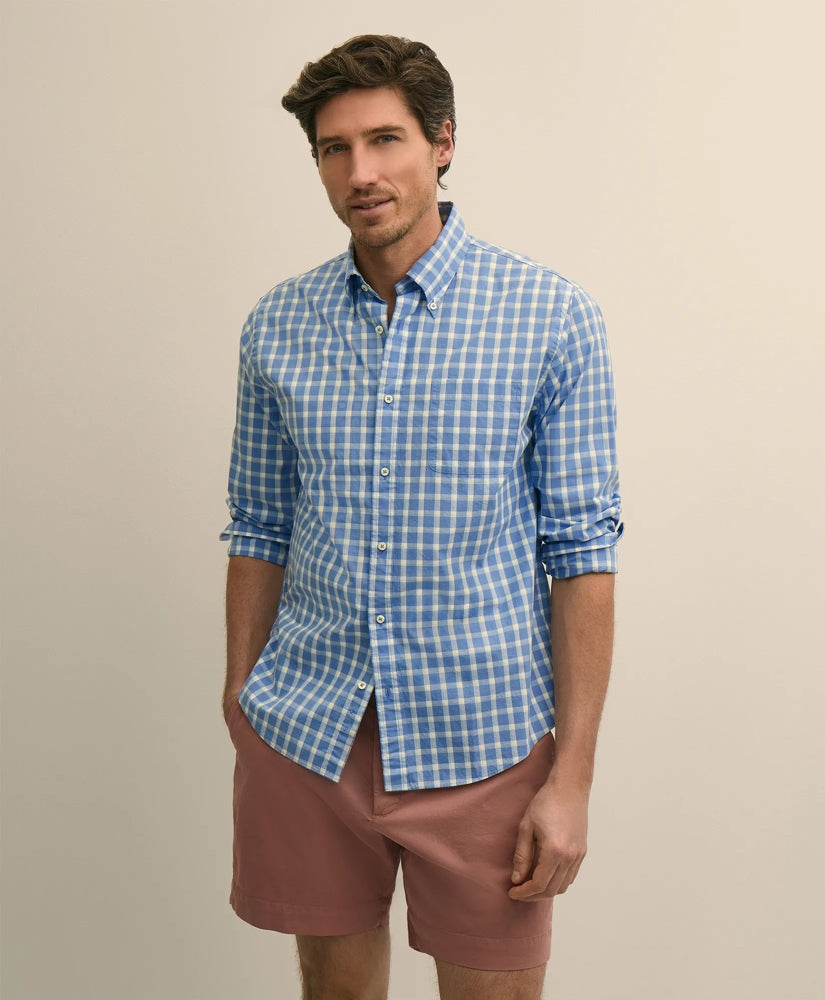 Men Friday Shirt, Poplin Checks - Brooks Brothers US