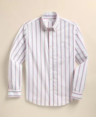 Men Friday Shirt, Poplin Ribbon Stripe - Brooks Brothers For sale