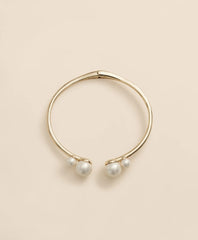 Women Gold-Tone Faux-Pearl Bangle - Brooks Brothers