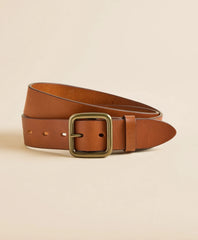 Men Leather Square Buckle Belt