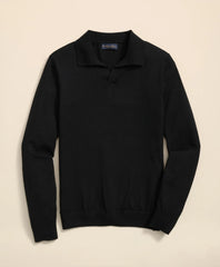 Sale Lightweight Luxe All-Season Sweater, Johnny Collar - Brooks Brothers US