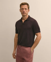 Men Lightweight Luxe All-Season Sweater, Johnny Collar - Brooks Brothers Near me