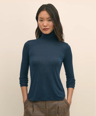 Women Lightweight Modal Cashmere Turtleneck - Brooks Brothers Gift