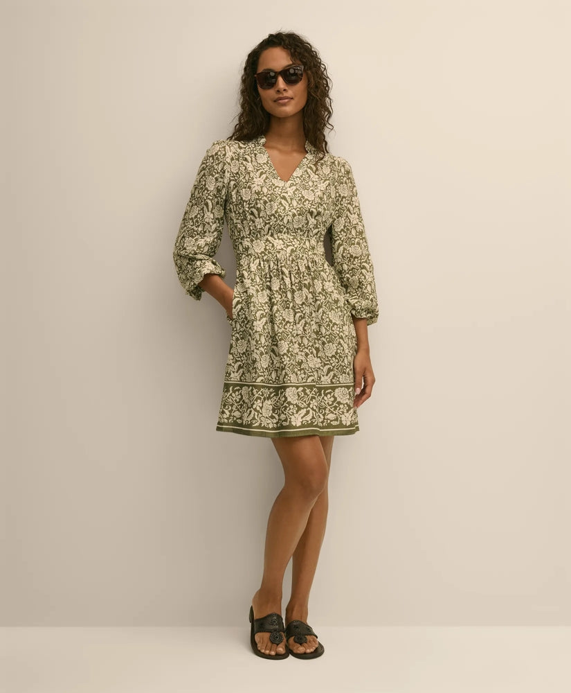 Women Linen Blend Floral Print Dress - Brooks Brothers For sale