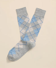 Men Linen-Cotton Blend Argyle Socks - Brooks Brothers On sale