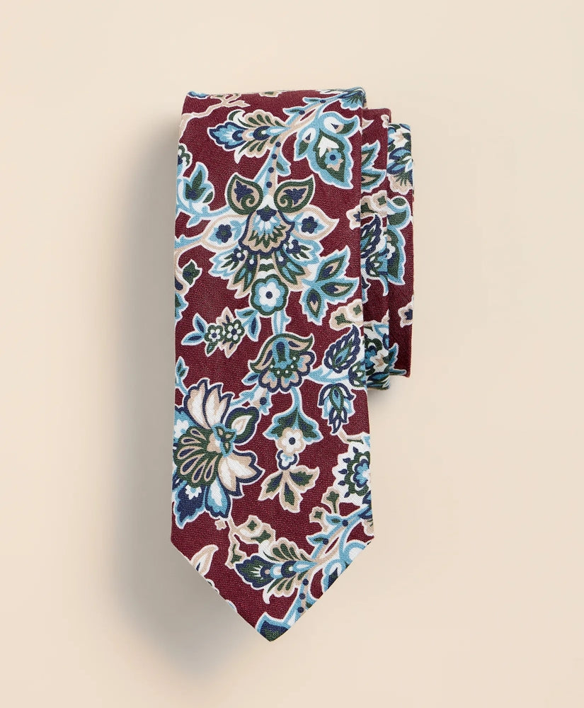 Men Linen Paisley Tie - Brooks Brothers US