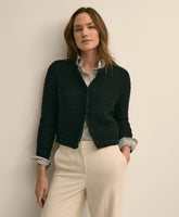 Women Mercerized Cotton Crochet Sweater Jacket - Brooks Brothers Near me