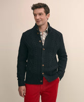 Sale Merino Aran Cable Cardigan - Brooks Brothers Near me