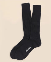 Men Merino Wool Ribbed Crew Socks - Brooks Brothers On sale