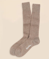 Men Merino Wool Ribbed Crew Socks - Brooks Brothers On sale