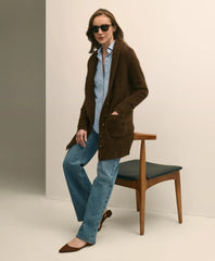 Sale Alpaca-Wool Blend Shawl Collar Tunic Cardigan - Brooks Brothers Near me