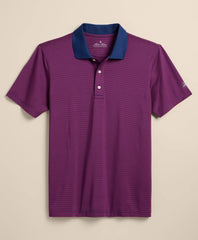 Men Performance Series Micro Stripe Jersey Polo Shirt - Brooks Brothers Discount