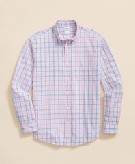 Sale Performance Series Stretch Polo Button-Down Collar, Checked Sport Shirt - Brooks Brothers US