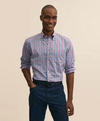 Shirts Performance Series Stretch Polo Button-Down Collar, Gingham Sport Shirt - Brooks Brothers US