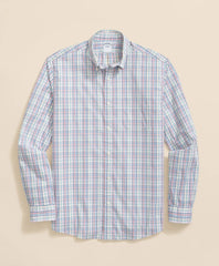 Sale Performance Series Stretch Polo Button-Down Collar, Windowpane Sport Shirt - Brooks Brothers
