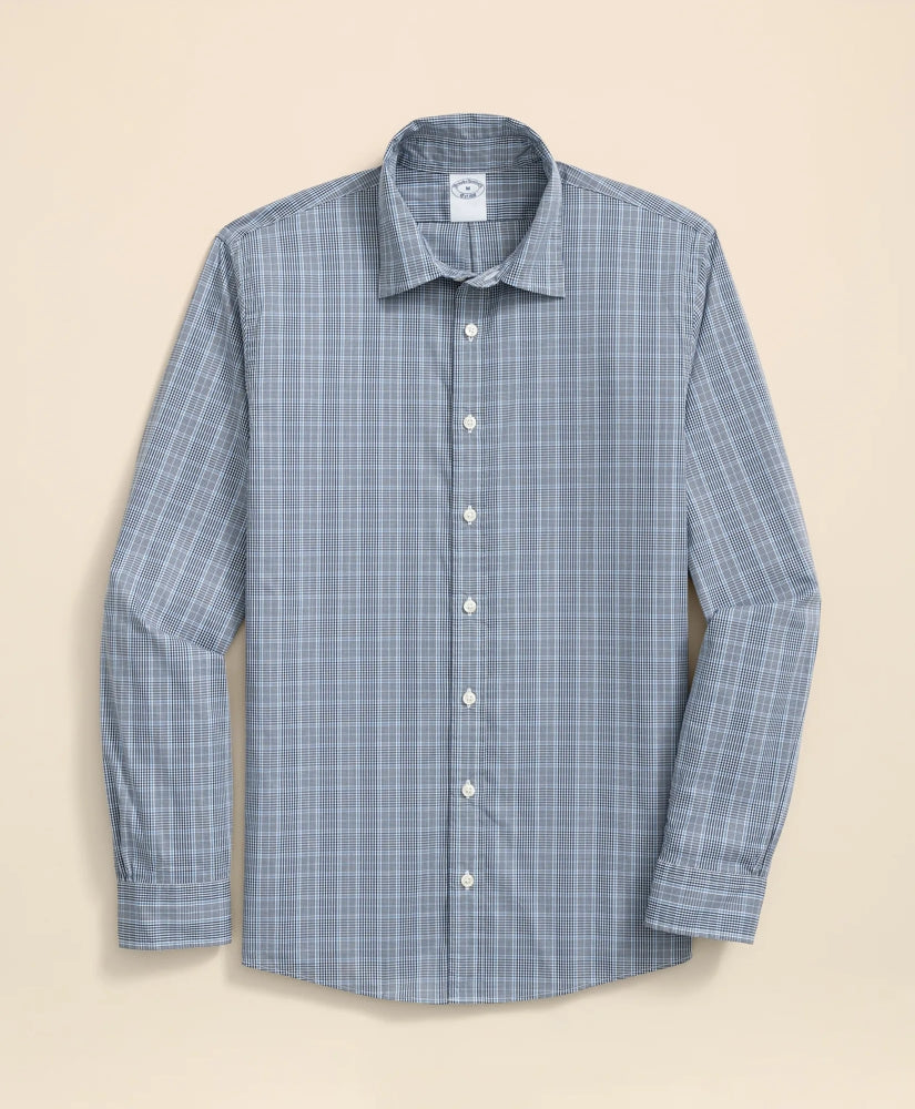 Sale Performance Series Stretch Spread Collar, Glen Plaid Sport Shirt - Brooks Brothers Gift