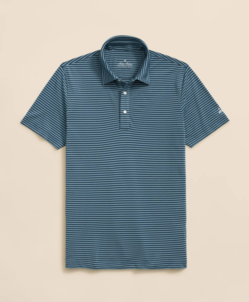 Men Performance Series Vintage Stripe Pique Polo Shirt - Brooks Brothers On sale