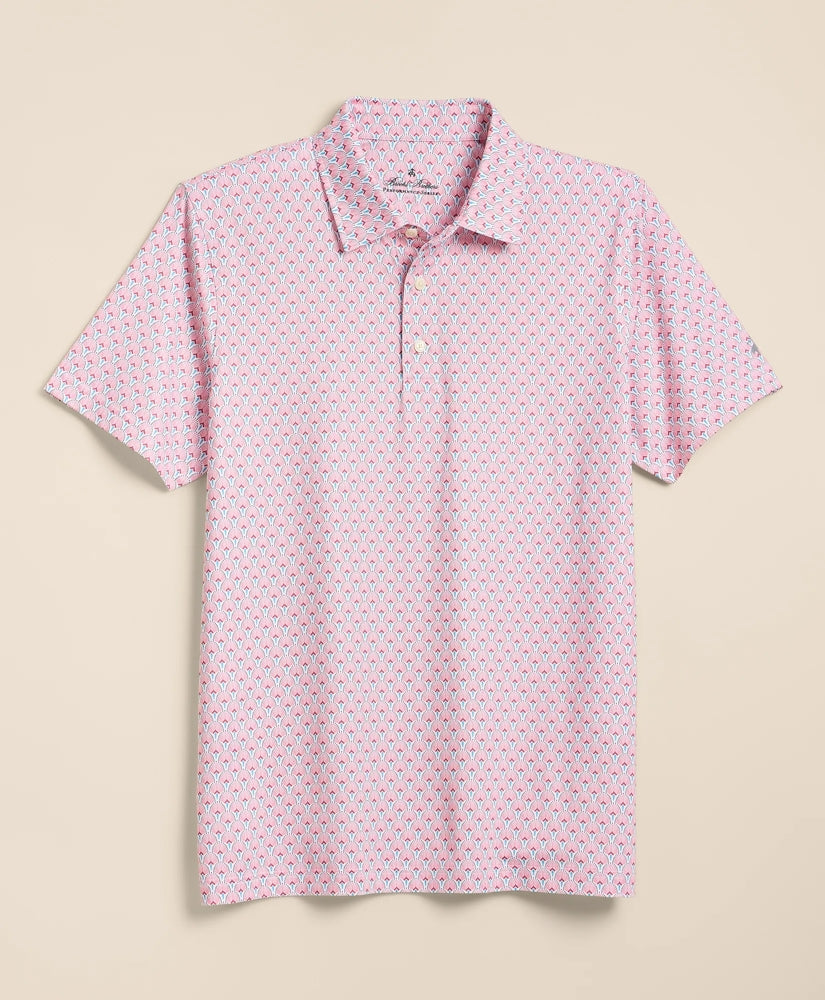 Men Performance Series Vintage Scallop Motif Polo Shirt - Brooks Brothers