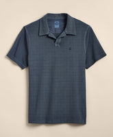 Men Cotton Pique Garment-Dyed Johnny Collar Polo Shirt - Brooks Brothers US