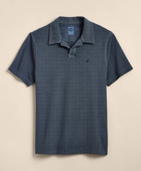 Men Cotton Pique Garment-Dyed Johnny Collar Polo Shirt - Brooks Brothers US