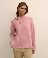 Sale Relaxed Wool-Blend Foldover Snap Collar Sweater - Brooks Brothers Online