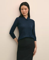 Sale Silk Cashmere Twist Neck Sweater - Brooks Brothers Discount