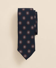 Men Silk Geometric Tie - Brooks Brothers Online