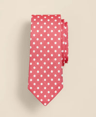 Men Linen-Silk Dot Tie - Brooks Brothers On sale