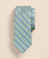 Men Silk Oxford-Weave Outline Stripe Tie - Brooks Brothers Outlet