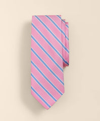 Men Silk Oxford-Weave Outline Stripe Tie - Brooks Brothers Outlet