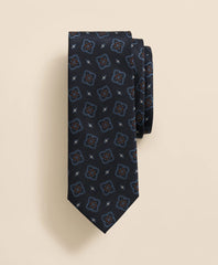 Men Silk Tossed Medallion Tie - Brooks Brothers