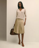 Sale Silk V-Neck Marled Knit Relaxed Sweater - Brooks Brothers Near me