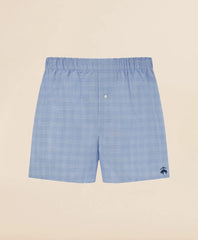Men Slim Fit Cotton Broadcloth Check Boxers - Brooks Brothers Gift