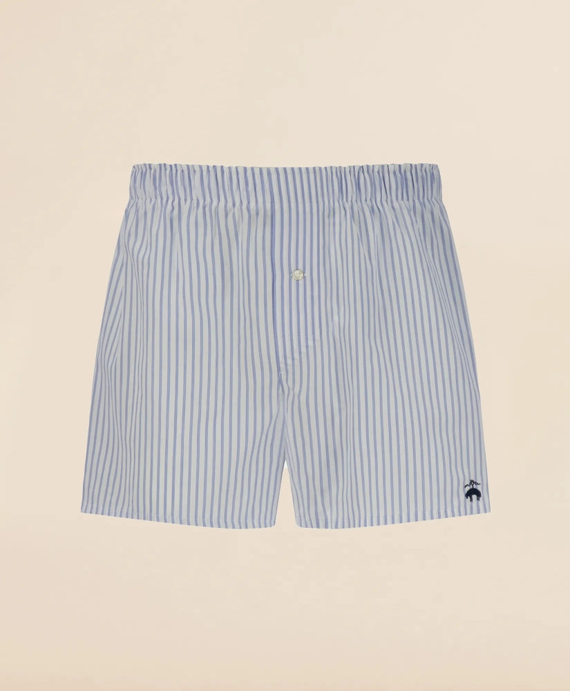 Men Slim Fit Cotton Broadcloth Striped Boxers - Brooks Brothers For sale