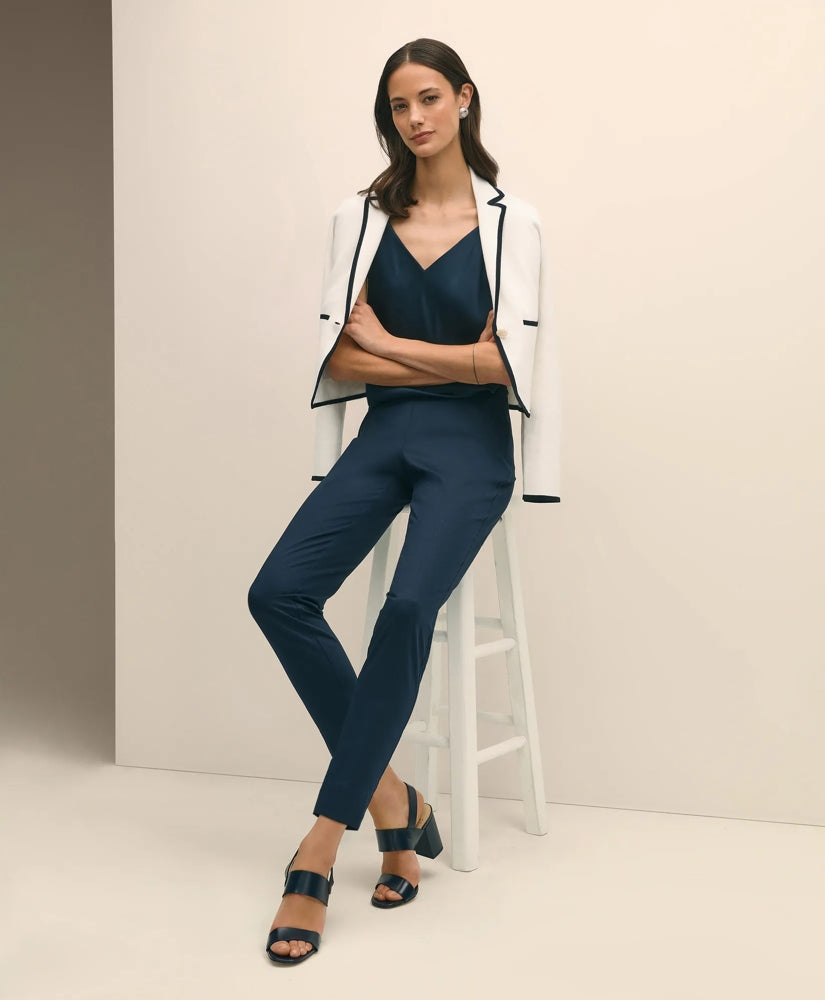 Sale Slim Fit Side-Zip Pant in Cotton Faille - Brooks Brothers Near me