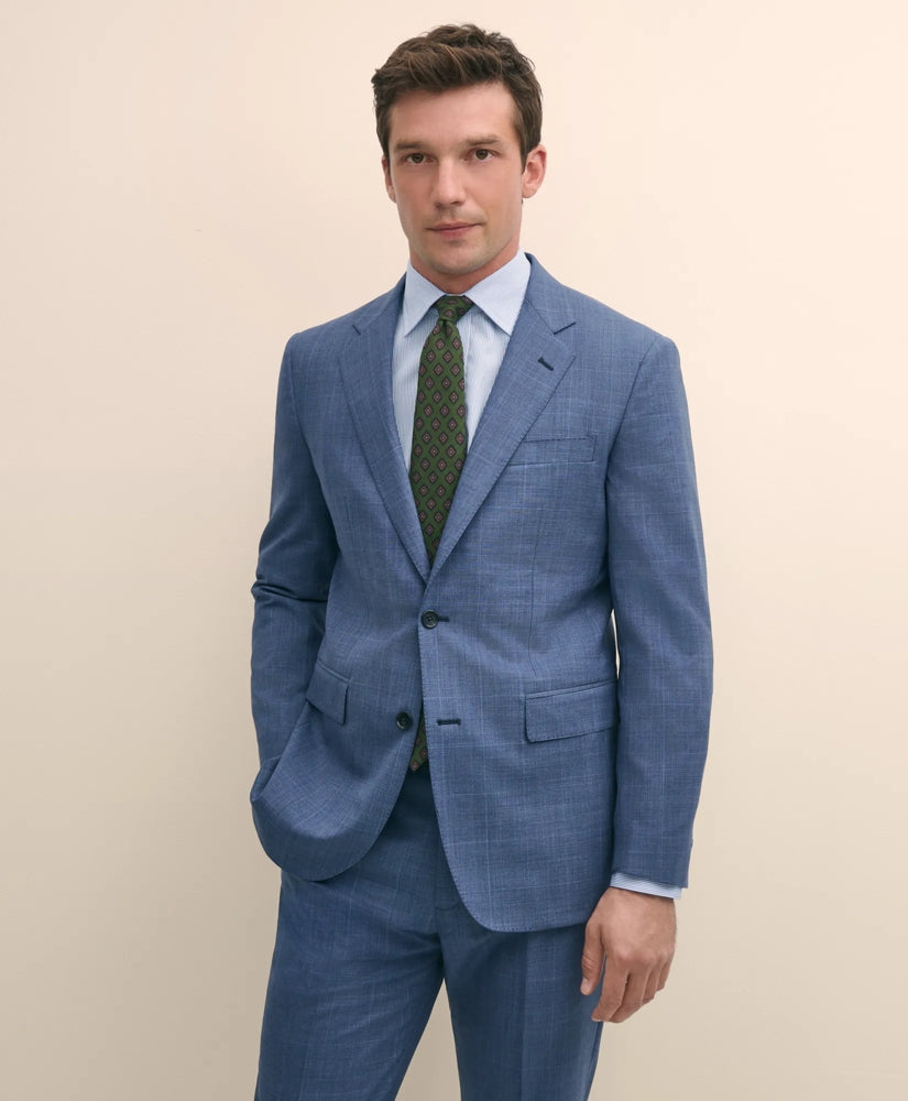 Tailored Slim Fit Wool Check 1818 Suit