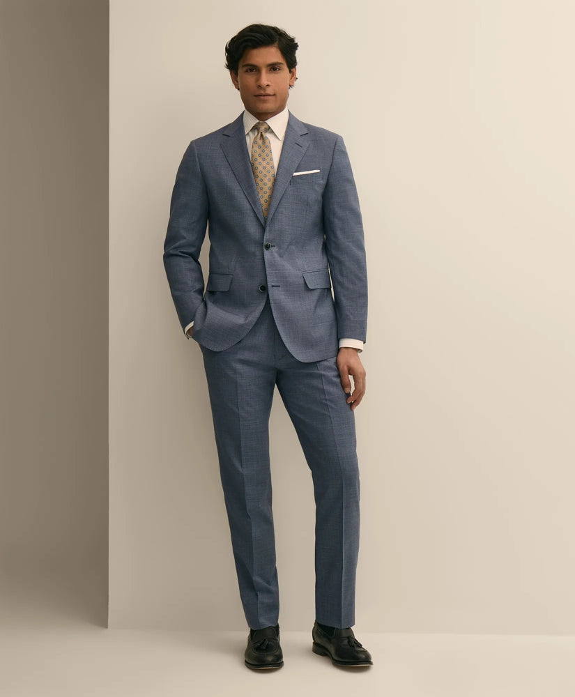 Tailored Slim Fit Wool Mini-Houndstooth 1818 Suit - Brooks Brothers Gift
