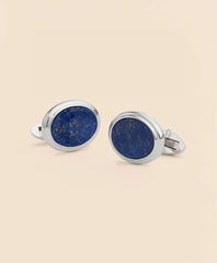 Tailored Sterling Silver Oval Rhodium-Plated Cufflinks - Brooks Brothers Gift