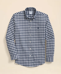 Sale Stretch Cotton Non-Iron Oxford Polo Button Down Collar, Checked Shirt - Brooks Brothers Outlet