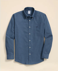 Sale Stretch Cotton Non-Iron Oxford Polo Button Down Collar, Gingham Shirt - Brooks Brothers sale