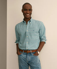 Men Stretch Cotton Non-Iron Oxford Polo Button Down Sport Shirt - Brooks Brothers US