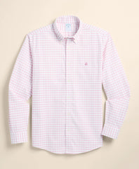 Men Stretch Cotton Non-Iron Oxford Polo Button Down, Windowpane Sport Shirt - Brooks Brothers Online
