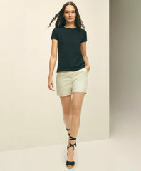 Women Stretch Cotton Twill Shorts - Brooks Brothers US