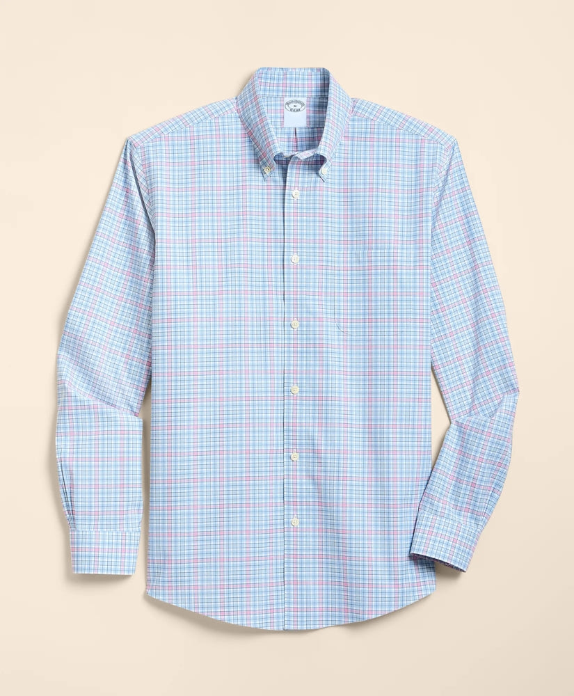 Men Stretch Non-Iron Poplin Polo Button-Down, Sport Shirt - Brooks Brothers On sale