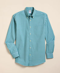 Shirts Stretch Non-Iron Poplin Polo Button-Down, Sport Shirt - Brooks Brothers