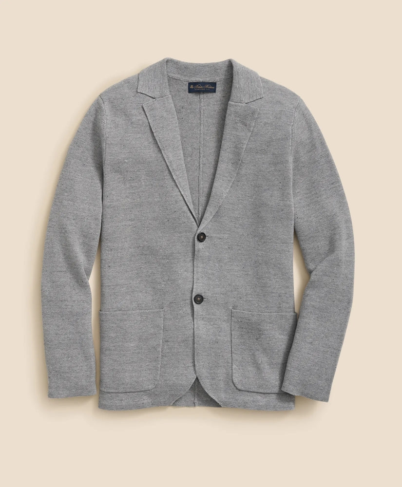 Men Sweater Blazer In Linen-Cotton Blend - Brooks Brothers sale