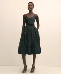 Sale Taffeta Skirt With Embroidered Organza Overlay - Brooks Brothers sale