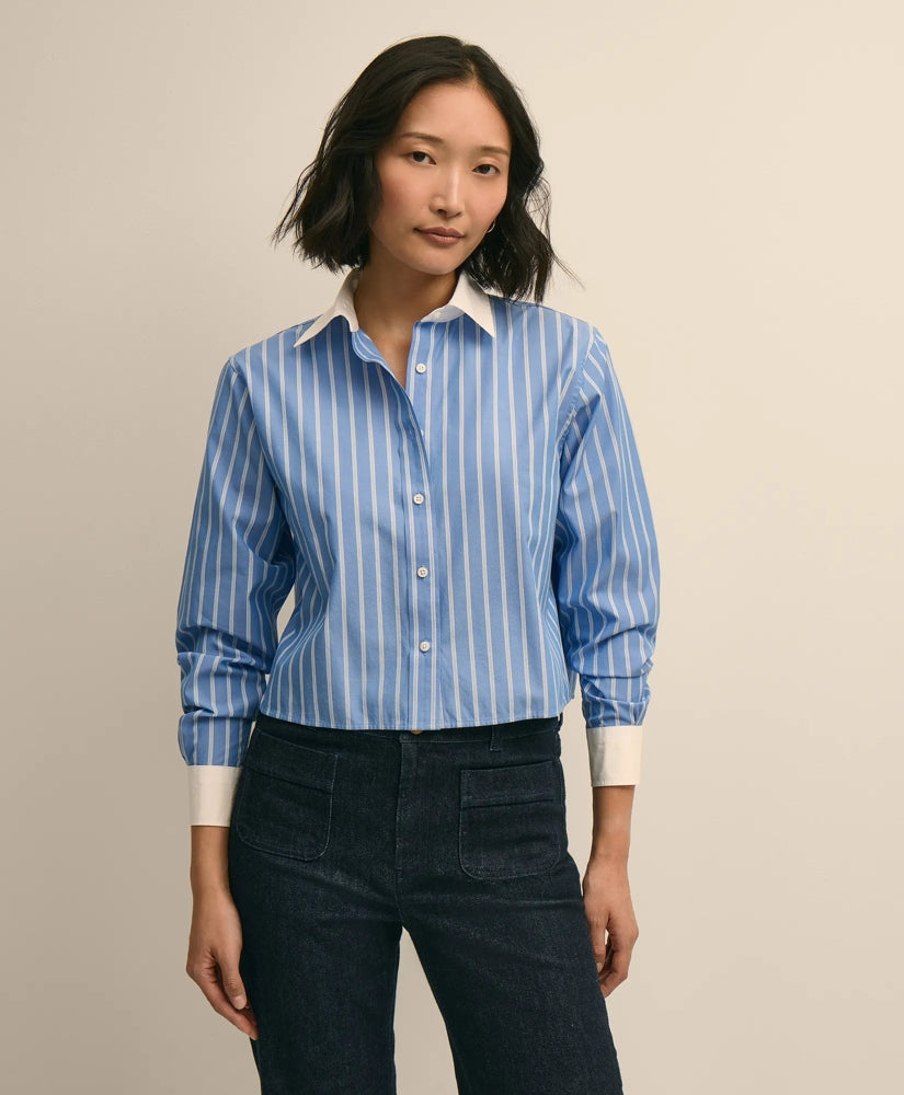 Women The Cropped Striped Shirt - Brooks Brothers US