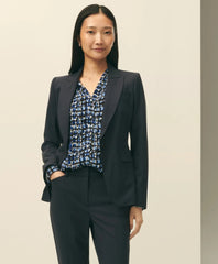 Women The Essentials Single-Breasted Peak Lapel in Wool Blend - Brooks Brothers Discount